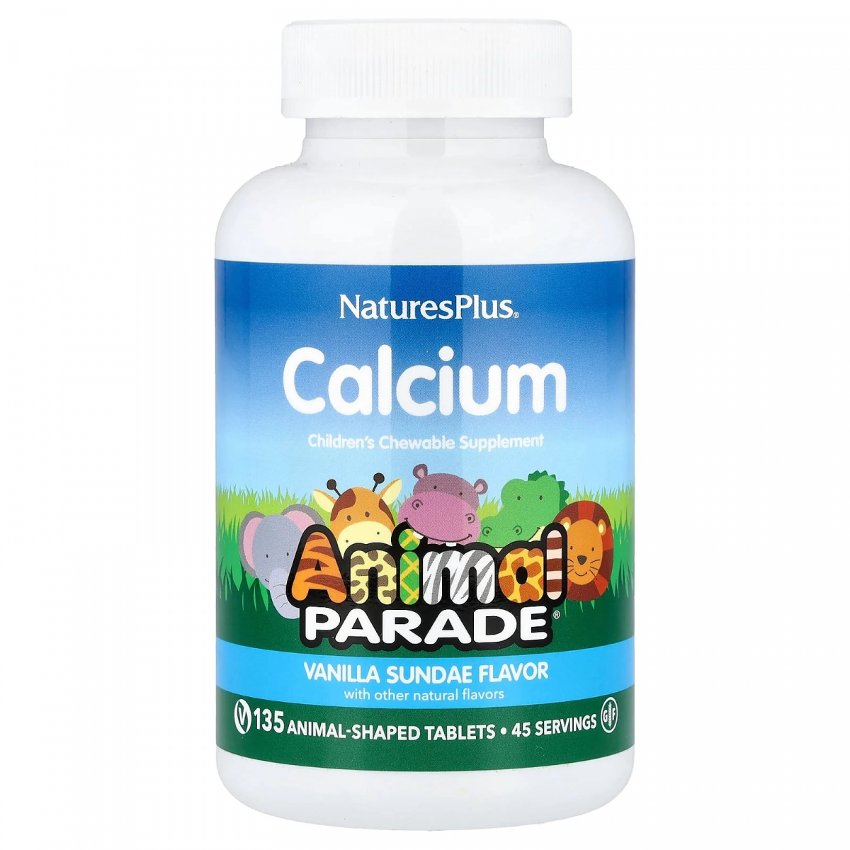 картинка Nature's Plus  Animal Parade Calcium, 135 жев. таб от интернет-магазин спортивного питания ВИТАМИНПРО.РФ