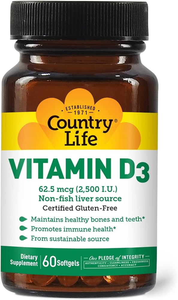 картинка Country Life Vitamin D3 2500, 60 капс от интернет-магазин спортивного питания ВИТАМИНПРО.РФ