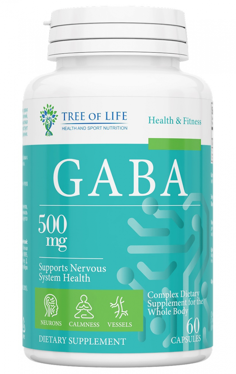 картинка Tree Of Life GABA 500 мг, 60 капс от интернет-магазин спортивного питания ВИТАМИНПРО.РФ