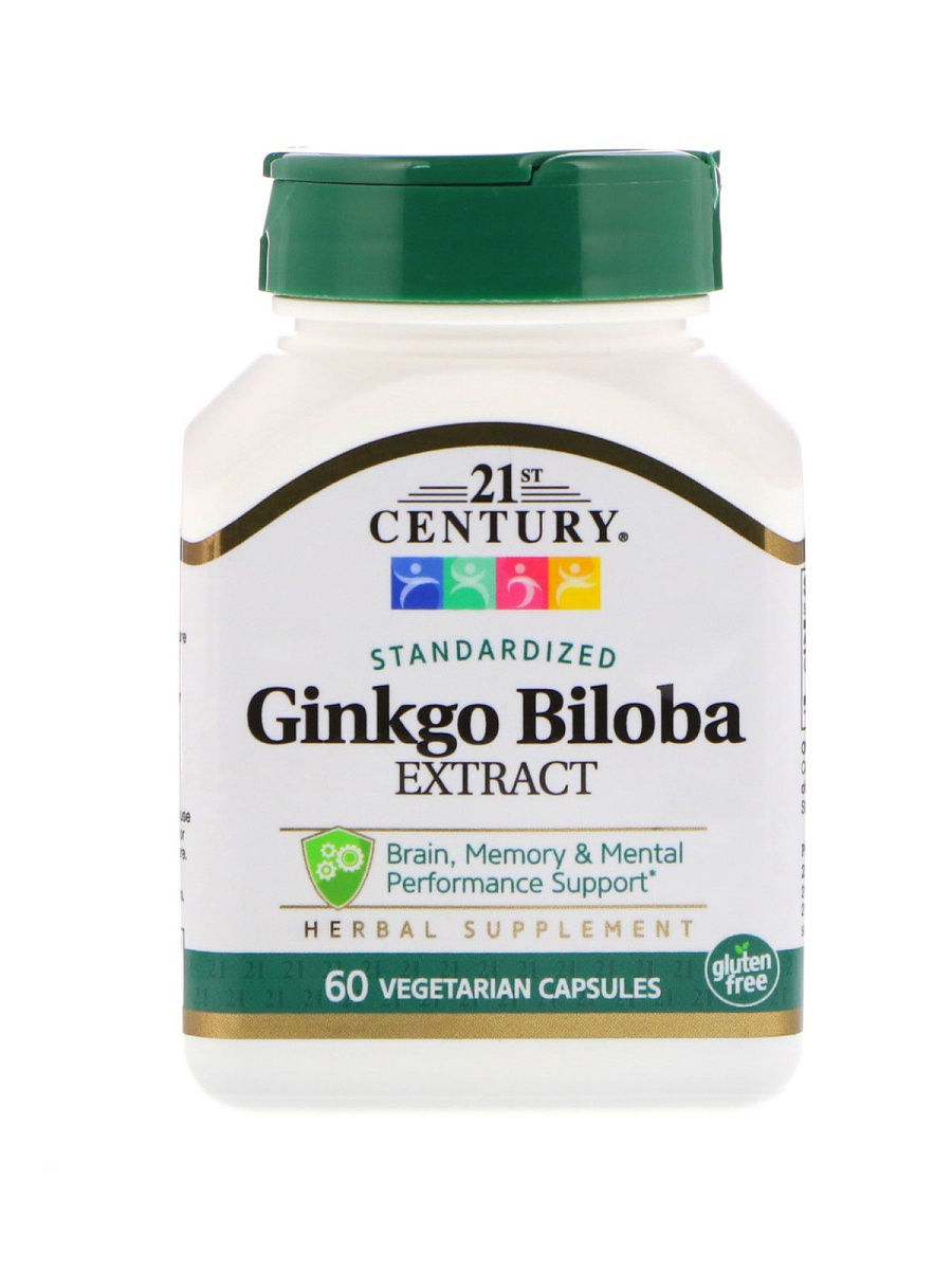 картинка 21st Century Ginkgo Biloba, 60 капс от интернет-магазин спортивного питания ВИТАМИНПРО.РФ