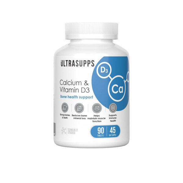 UltraSupps Calcium + D3, 90 таб