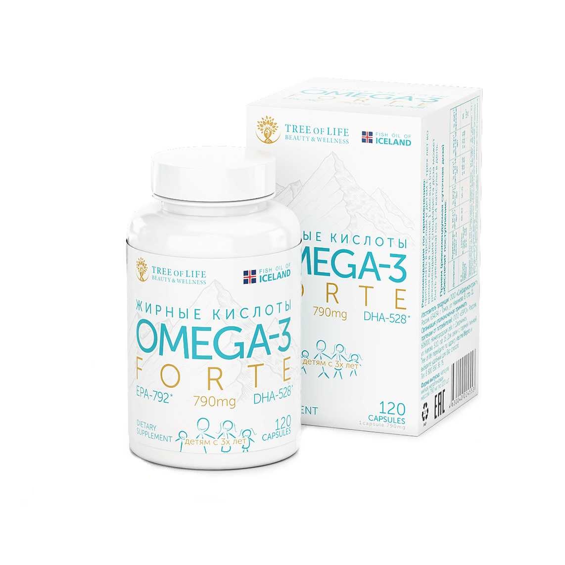 картинка Tree Of Life Omega-3 Forte, 120 капс от интернет-магазин спортивного питания ВИТАМИНПРО.РФ