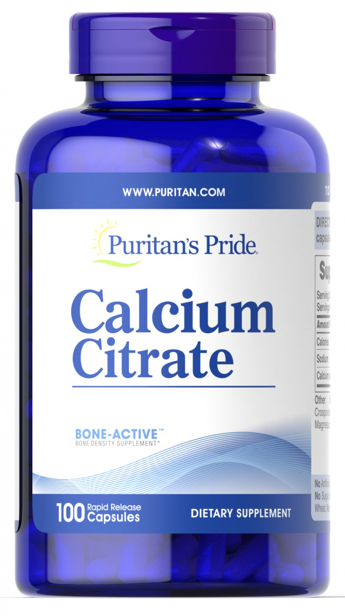 картинка Puritan's Pride Calcium Citrate, 100 капс от интернет-магазин спортивного питания ВИТАМИНПРО.РФ