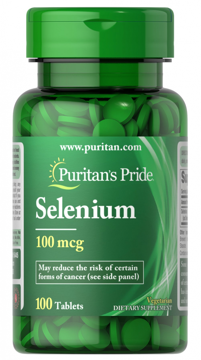 картинка Puritan's Pride Selenium 100 мкг, 100 таб от интернет-магазин спортивного питания ВИТАМИНПРО.РФ