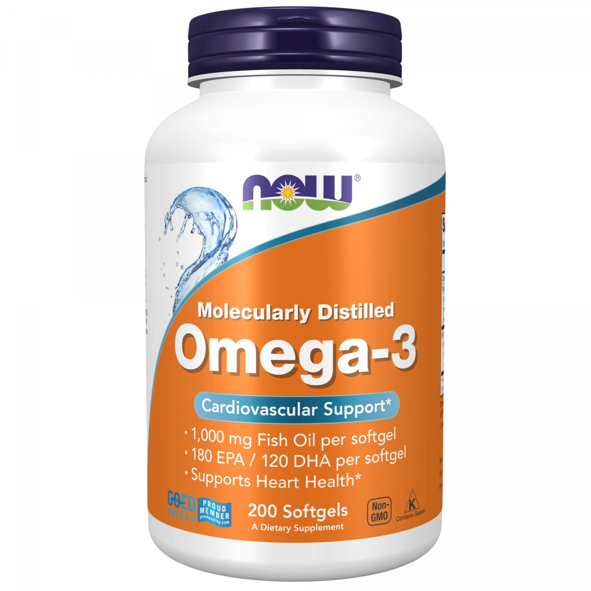 картинка NOW Omega-3, 200 капс от интернет-магазин спортивного питания ВИТАМИНПРО.РФ
