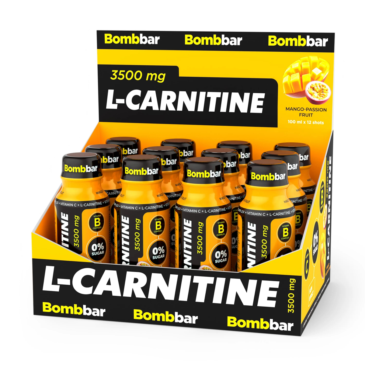 картинка BombBar L-Carnitine 3500, 12x100 мл от интернет-магазин спортивного питания ВИТАМИНПРО.РФ