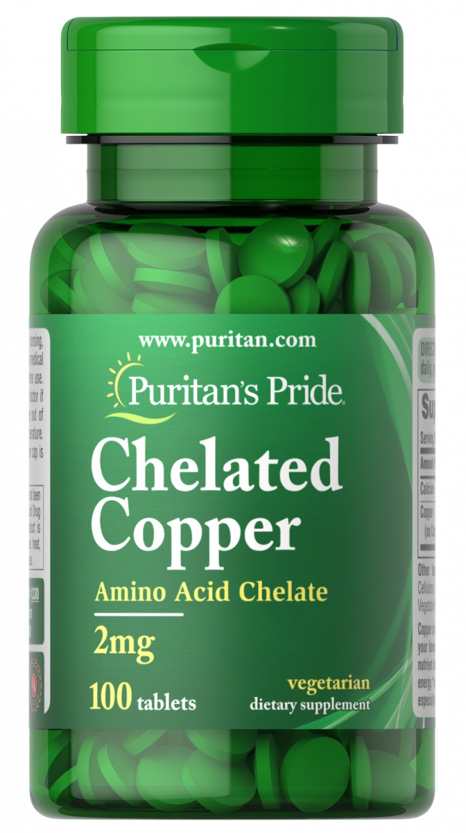 картинка Puritan's Pride Cooper Chelate, 100 таб от интернет-магазин спортивного питания ВИТАМИНПРО.РФ