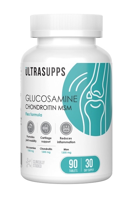 картинка UltraSupps Glusocamine Chondoitin MSM, 90 таб от интернет-магазин спортивного питания ВИТАМИНПРО.РФ