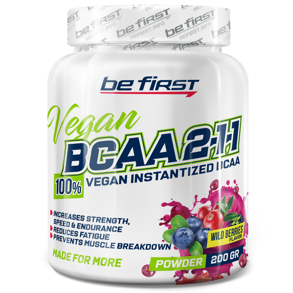 картинка Be First Vegan BCAA, 200 г от интернет-магазин спортивного питания ВИТАМИНПРО.РФ
