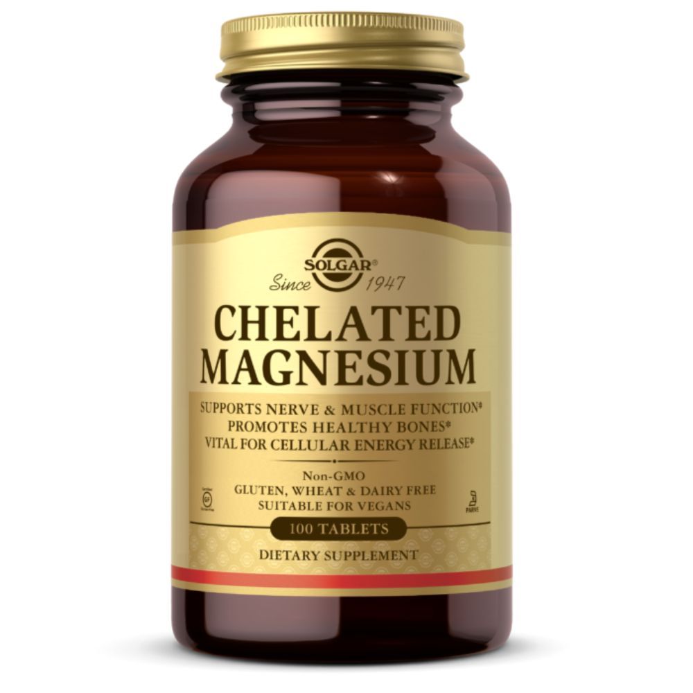 картинка Solgar Chelated Magnesium, 100 таб от интернет-магазин спортивного питания ВИТАМИНПРО.РФ