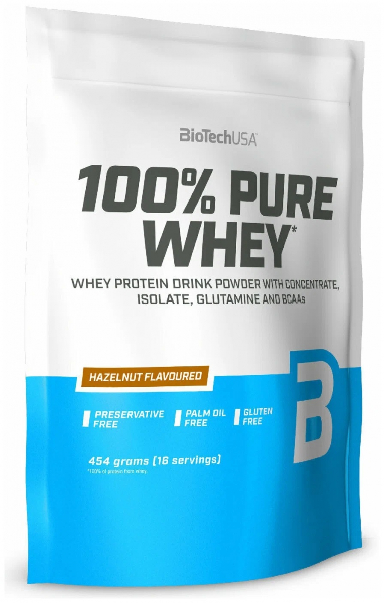 картинка BioTechUSA 100% Pure Whey Protein, 454 г от интернет-магазин спортивного питания ВИТАМИНПРО.РФ
