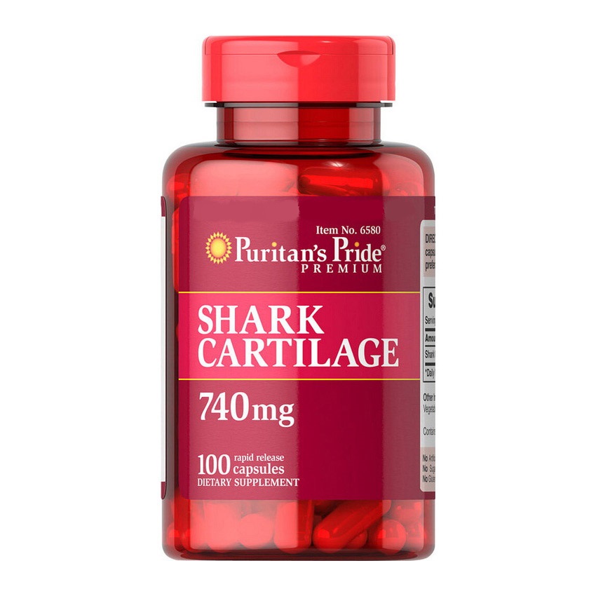 картинка Puritan's Pride Shark Cartilage, 100 капс от интернет-магазин спортивного питания ВИТАМИНПРО.РФ