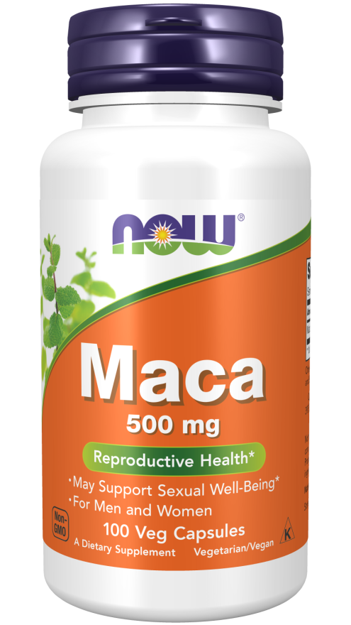 картинка NOW Maca 500 мг, 100 капс от интернет-магазин спортивного питания ВИТАМИНПРО.РФ