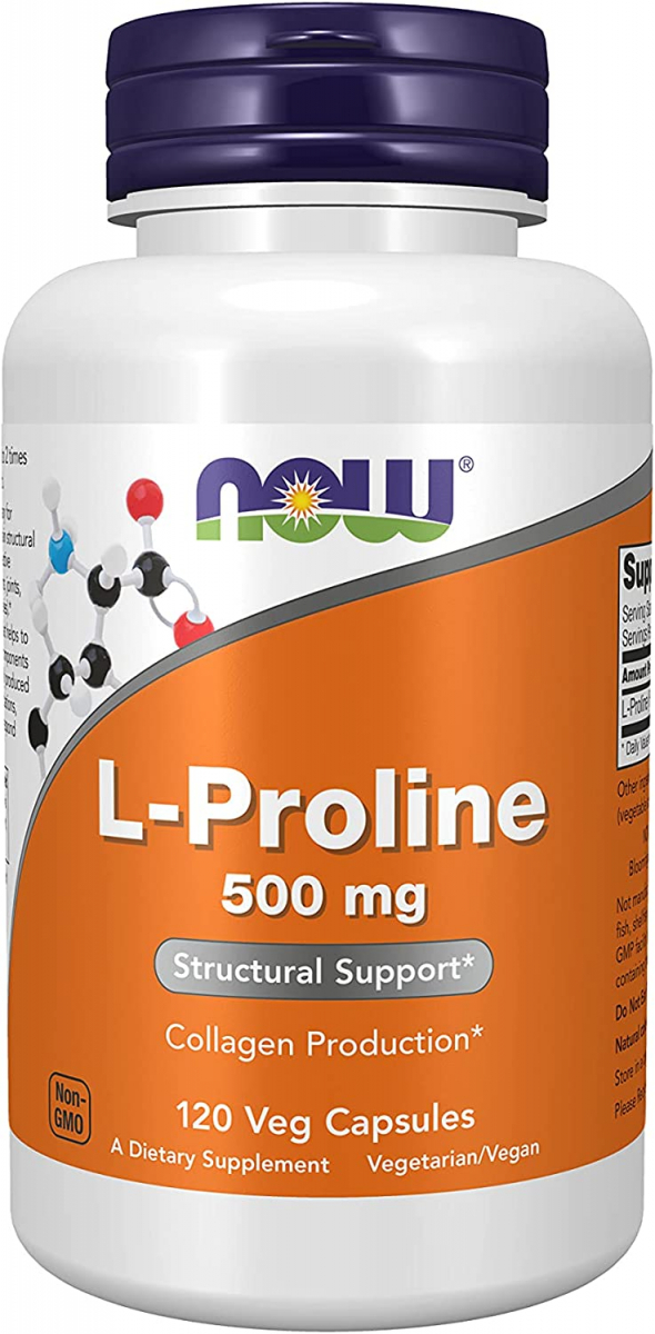картинка NOW L-Proline 500 мг, 120 капс от интернет-магазин спортивного питания ВИТАМИНПРО.РФ