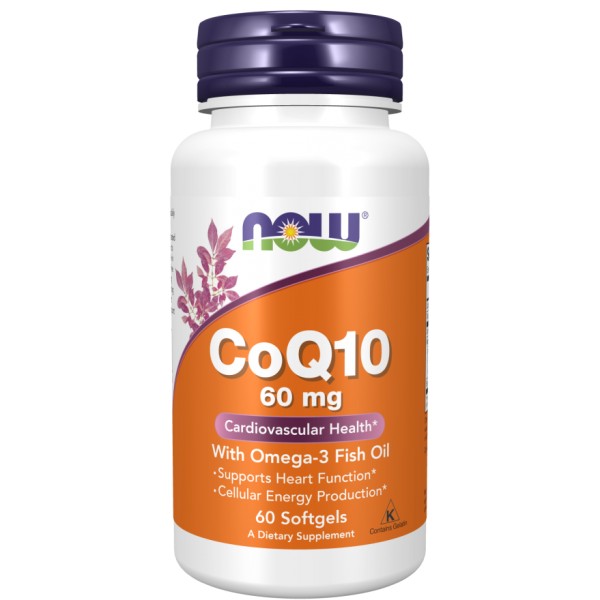картинка NOW Q10 with Omega 30 мг, 60 капс от интернет-магазин спортивного питания ВИТАМИНПРО.РФ