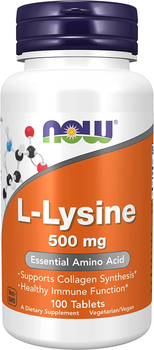 картинка NOW L-Lysine 500 мг, 100 таб от интернет-магазин спортивного питания ВИТАМИНПРО.РФ