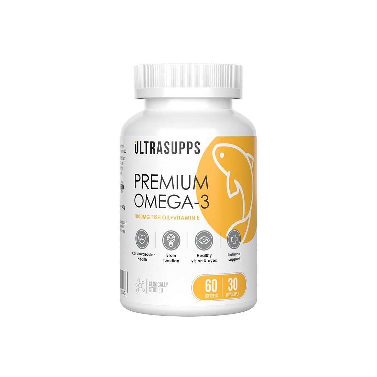 картинка UltraSupps Premium Omega-3 550 мг, 60 капс от интернет-магазин спортивного питания ВИТАМИНПРО.РФ