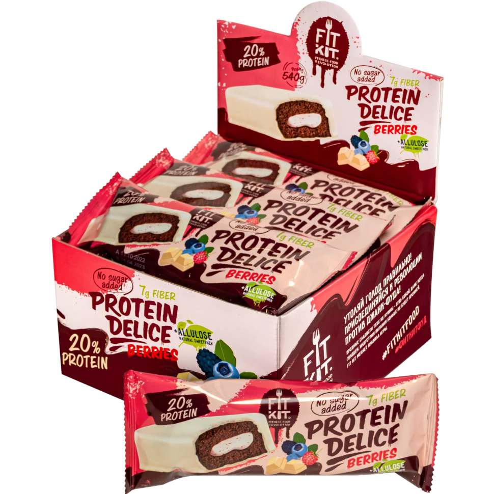 картинка Fit Kit Protein Delice, 60 г от интернет-магазин спортивного питания ВИТАМИНПРО.РФ
