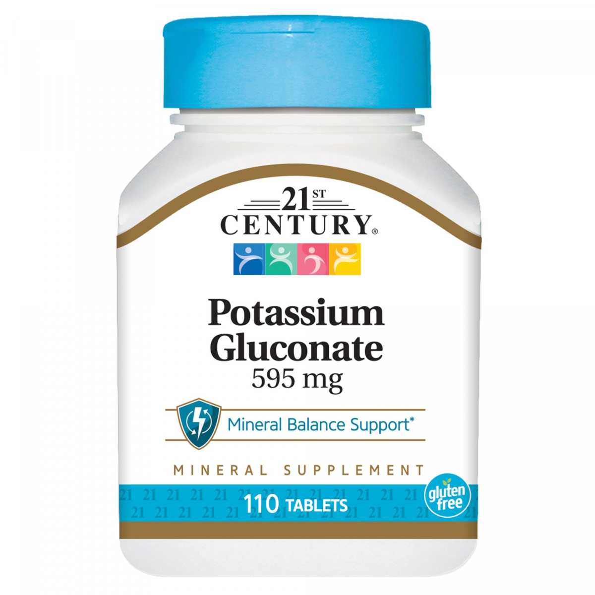 картинка 21st Century Potassium Gluconate 595 мг, 110 таб от интернет-магазин спортивного питания ВИТАМИНПРО.РФ