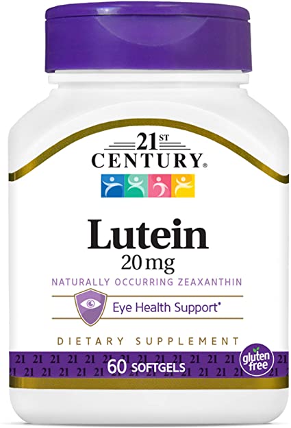картинка 21st Century Lutein 20 мг, 60 таб от интернет-магазин спортивного питания ВИТАМИНПРО.РФ