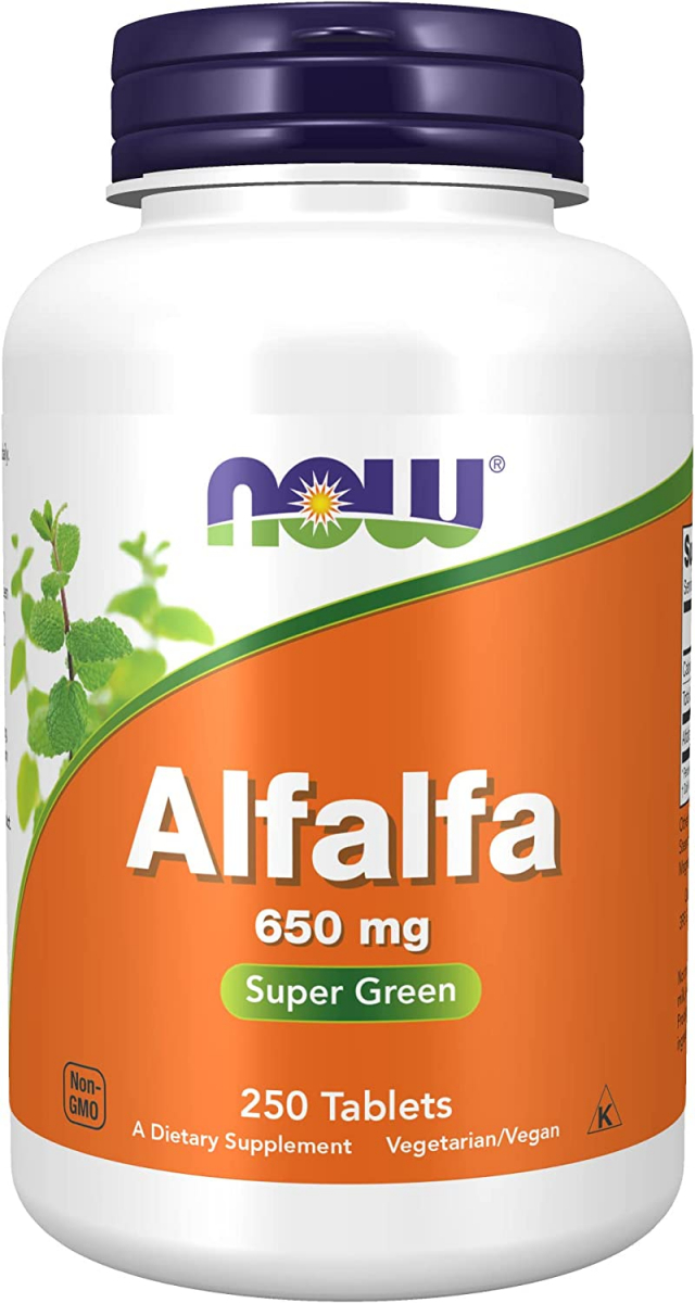 картинка NOW Alfalfa 650 мг, 250 таб от интернет-магазин спортивного питания ВИТАМИНПРО.РФ