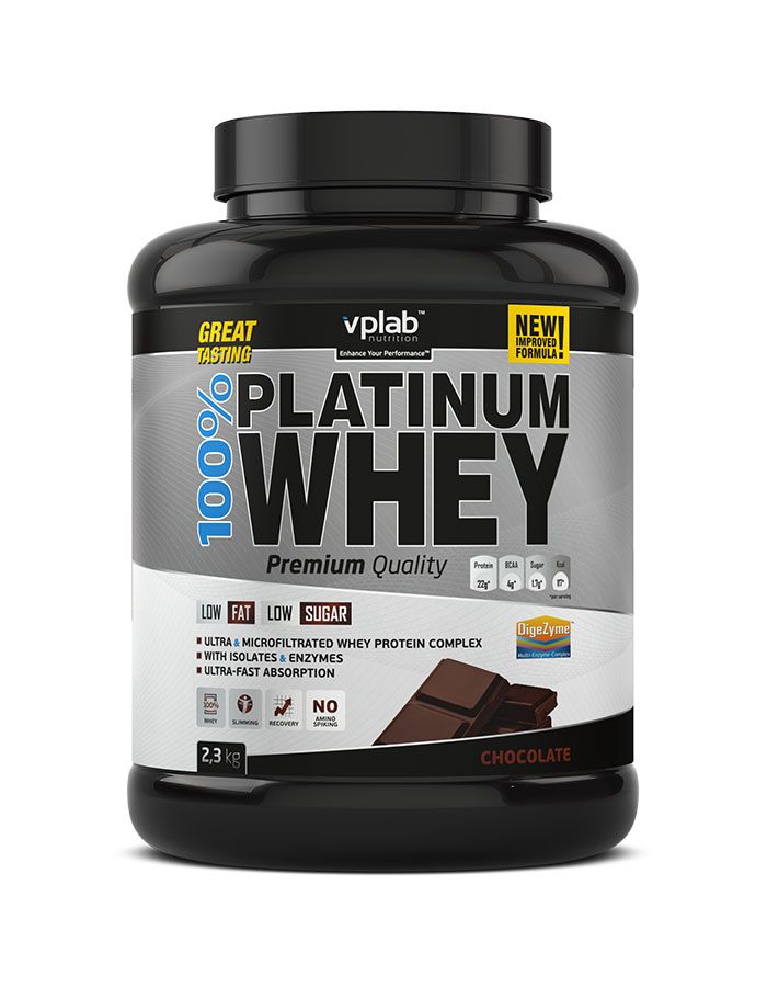 картинка VPLab 100% Platinum Whey, 2300 г от интернет-магазин спортивного питания ВИТАМИНПРО.РФ