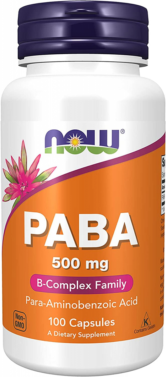 картинка NOW PABA 500 мг, 100 капс от интернет-магазин спортивного питания ВИТАМИНПРО.РФ