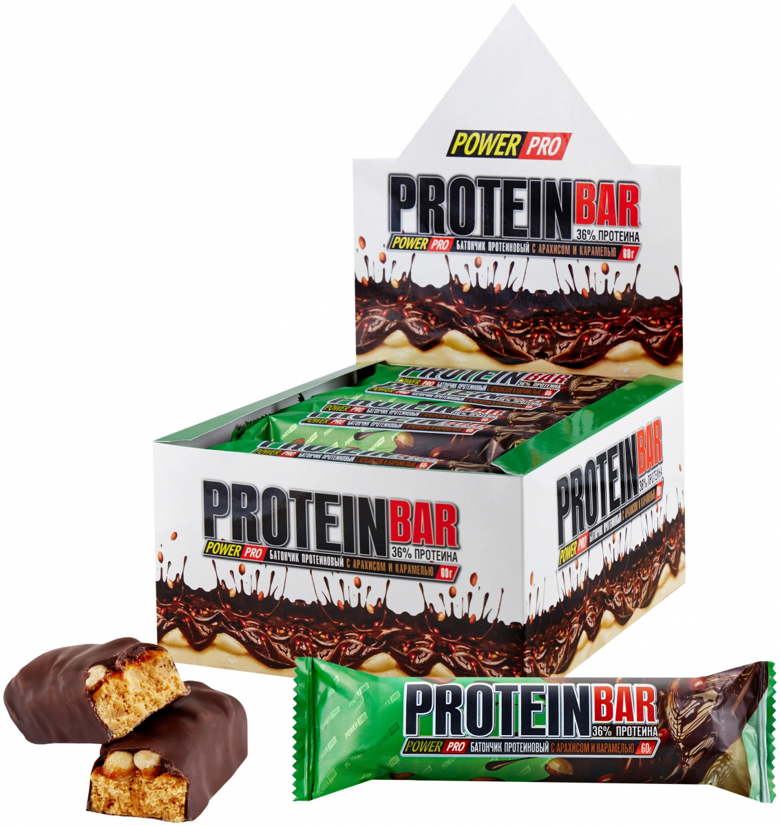 картинка Power Pro Protein Bar, 60 г от интернет-магазин спортивного питания ВИТАМИНПРО.РФ