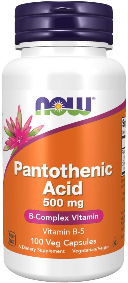 картинка NOW Pantothenic Acid 500 мг, 100 капс от интернет-магазин спортивного питания ВИТАМИНПРО.РФ
