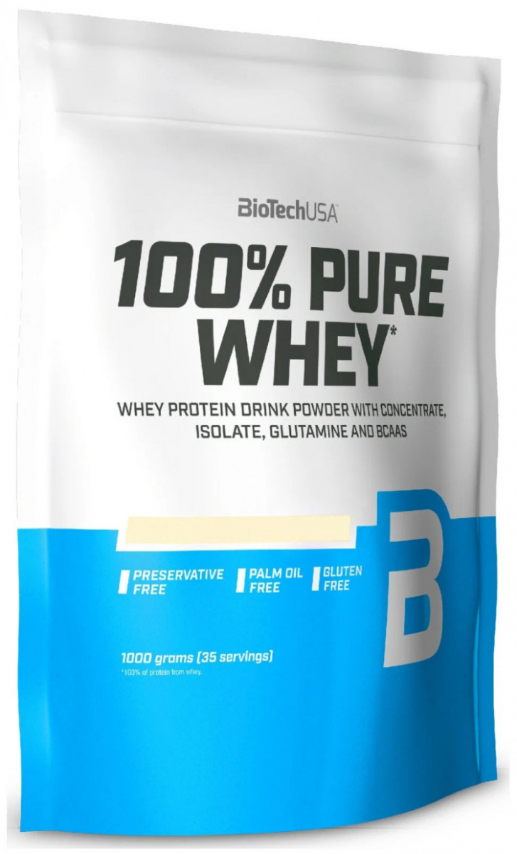 картинка BioTechUSA 100% Pure Whey Protein, 1000 г от интернет-магазин спортивного питания ВИТАМИНПРО.РФ