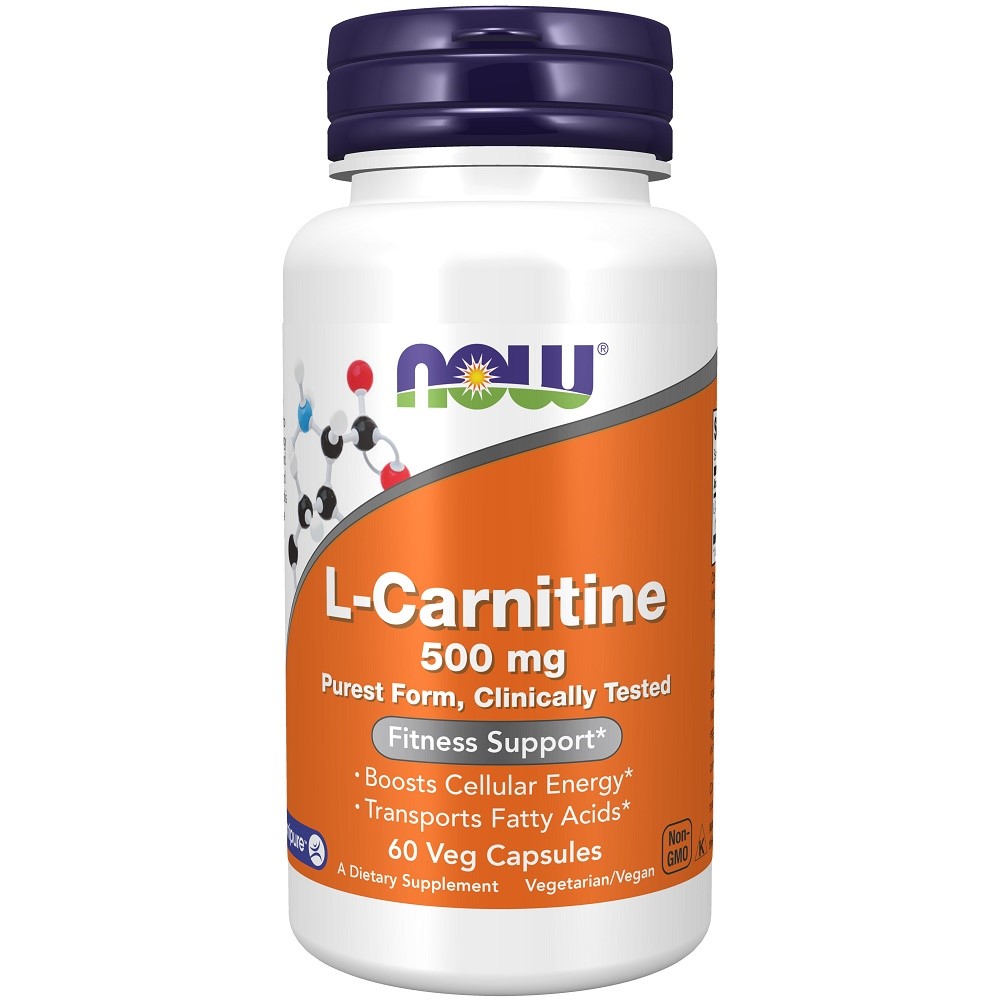 картинка NOW L-Carnitine 500 мг, 60 капс от интернет-магазин спортивного питания ВИТАМИНПРО.РФ