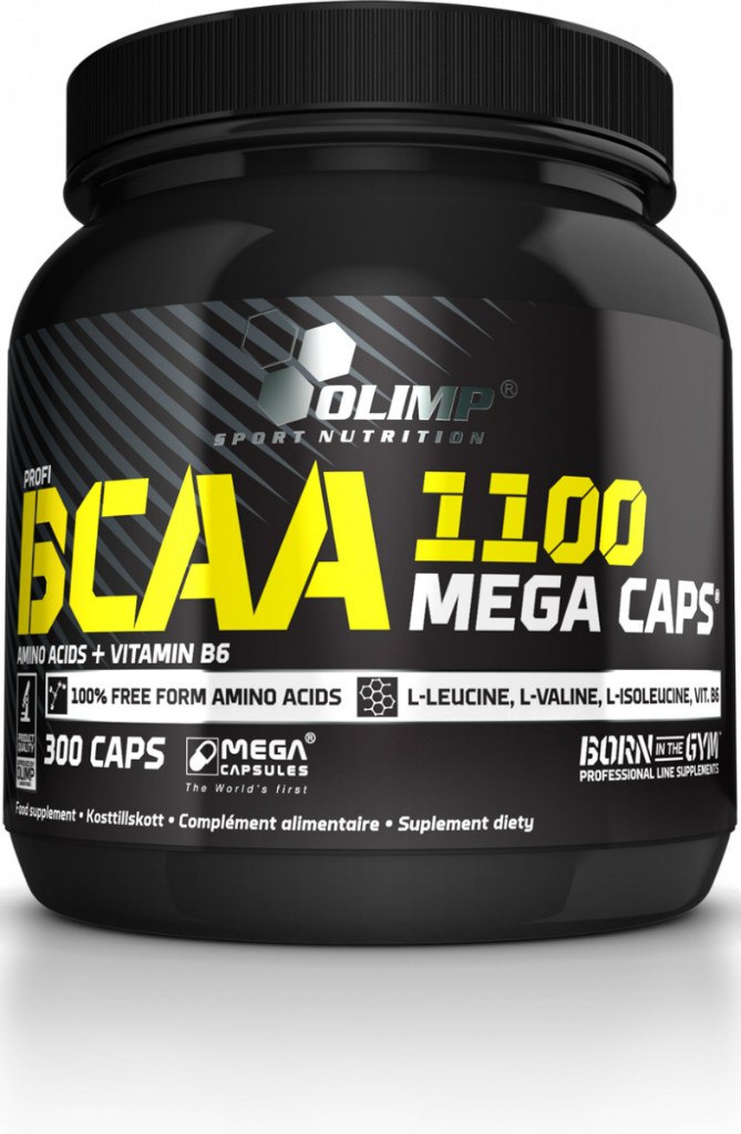 картинка Olimp BCAA Mega Caps 1100, 300 капс от интернет-магазин спортивного питания ВИТАМИНПРО.РФ