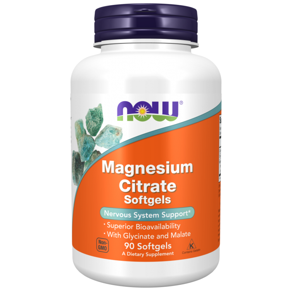 картинка NOW Magnesium Citrate 134 мг, 90 капс от интернет-магазин спортивного питания ВИТАМИНПРО.РФ
