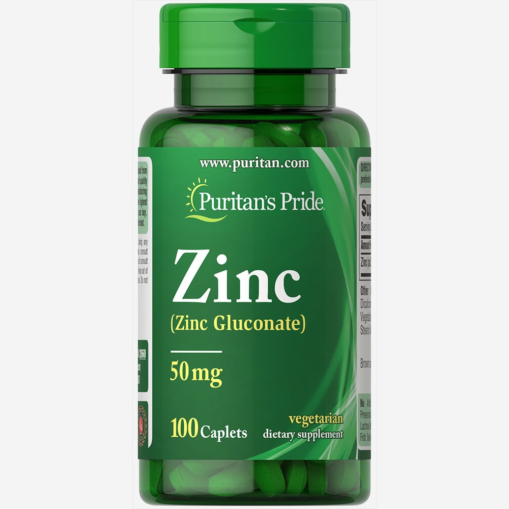 картинка Puritan's Pride Zinc Gluconate 25 мг, 100 таб от интернет-магазин спортивного питания ВИТАМИНПРО.РФ
