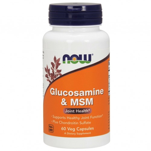 картинка NOW Glucosamine & MSM / 750 & 250 mg, 60 vcaps от интернет-магазин спортивного питания ВИТАМИНПРО.РФ