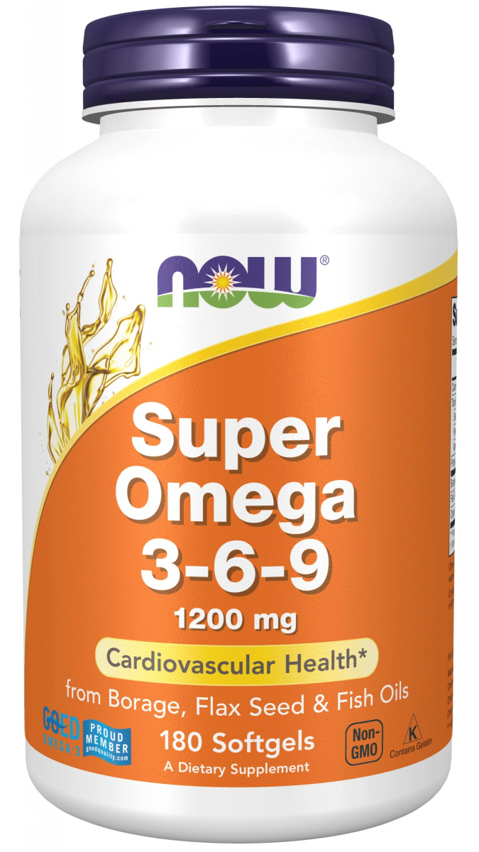 картинка NOW Super Omega 3-6-9, 180 капс от интернет-магазин спортивного питания ВИТАМИНПРО.РФ