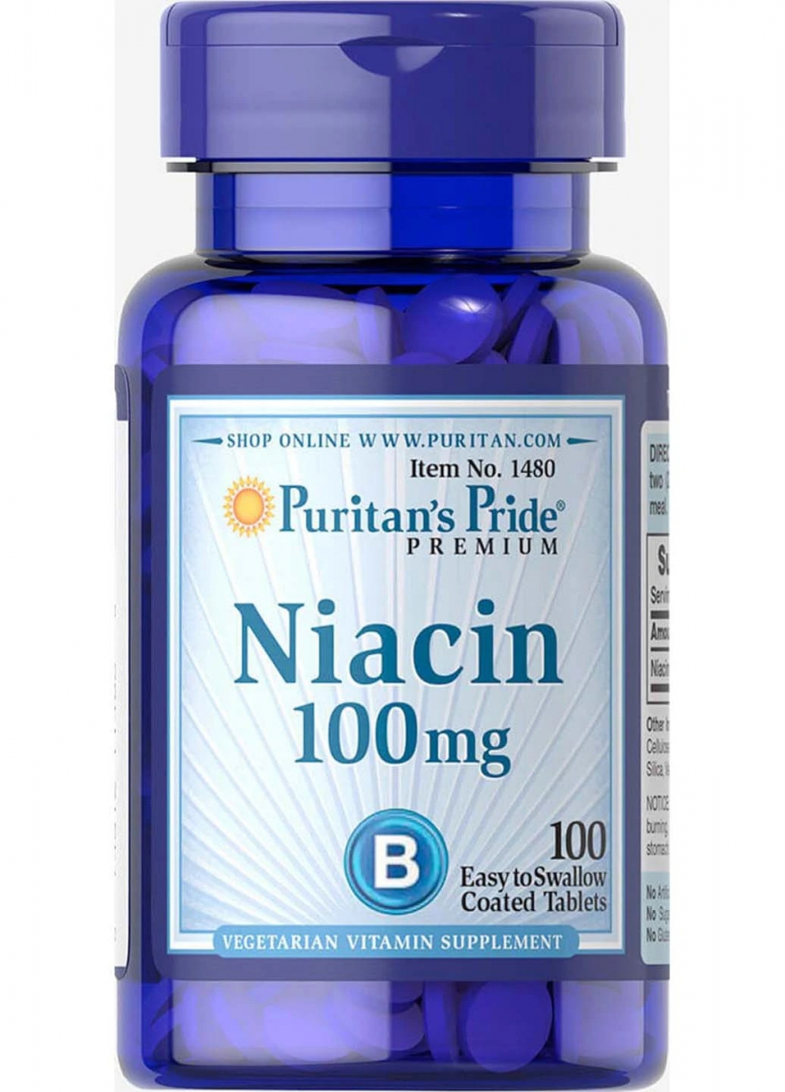 картинка Puritan's Pride Niacin 100 мг, 100 таб от интернет-магазин спортивного питания ВИТАМИНПРО.РФ