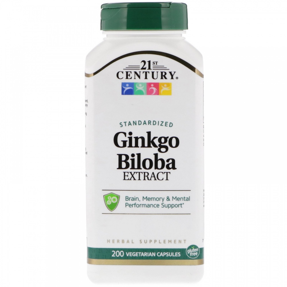картинка 21st Century Ginkgo Biloba, 200 капс от интернет-магазин спортивного питания ВИТАМИНПРО.РФ