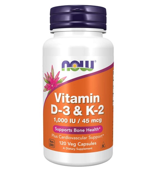 картинка NOW Vitamin D-3 & K-2, 120 капс от интернет-магазин спортивного питания ВИТАМИНПРО.РФ