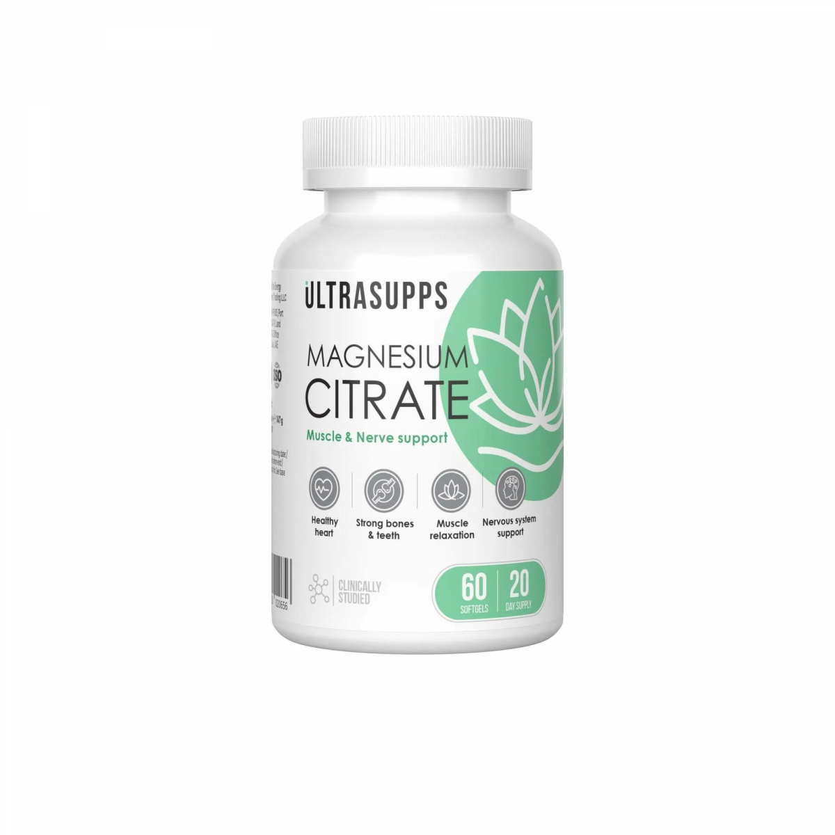 картинка UltraSupps Magnesium Citrate, 60 капс от интернет-магазин спортивного питания ВИТАМИНПРО.РФ