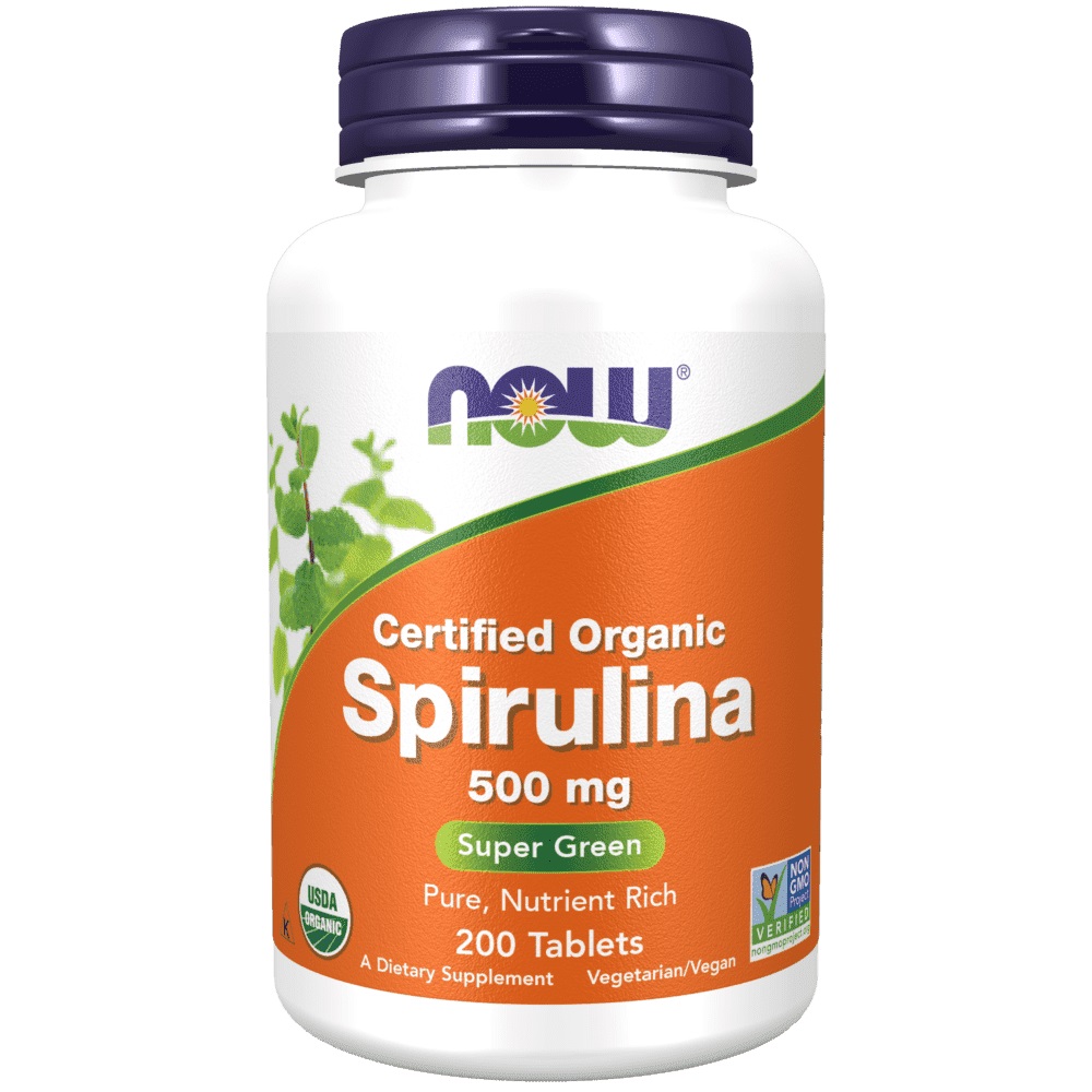 картинка NOW Spirulina 500 мг, 200 таб от интернет-магазин спортивного питания ВИТАМИНПРО.РФ
