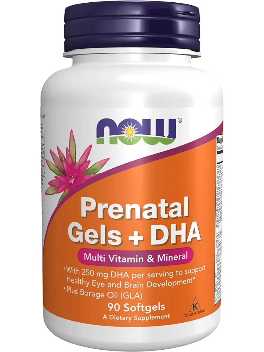 картинка NOW Prenatal Gels Multi Vitamin & Meneral With DHA, 90 капс от интернет-магазин спортивного питания ВИТАМИНПРО.РФ