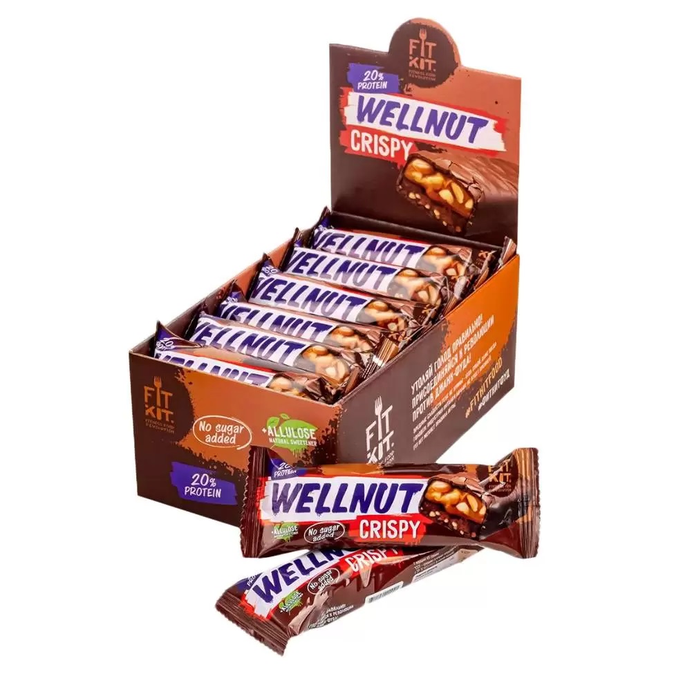 картинка Fit Kit Wellnut Crispy, 45 г от интернет-магазин спортивного питания ВИТАМИНПРО.РФ