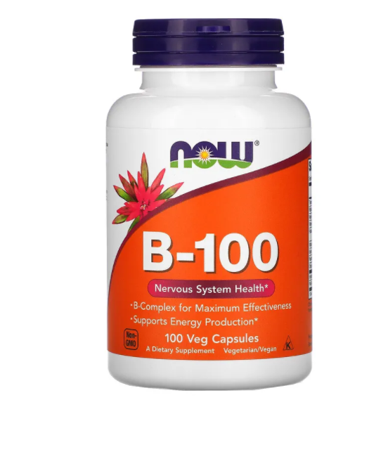 картинка NOW Vitamin B-Complex 100 мг, 100 таб от интернет-магазин спортивного питания ВИТАМИНПРО.РФ