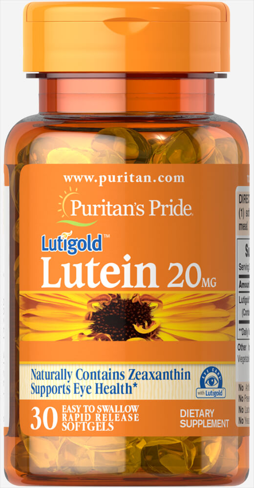 картинка Puritan's Pride Lutein 20 мг + Zeaxanthin, 60 капс от интернет-магазин спортивного питания ВИТАМИНПРО.РФ