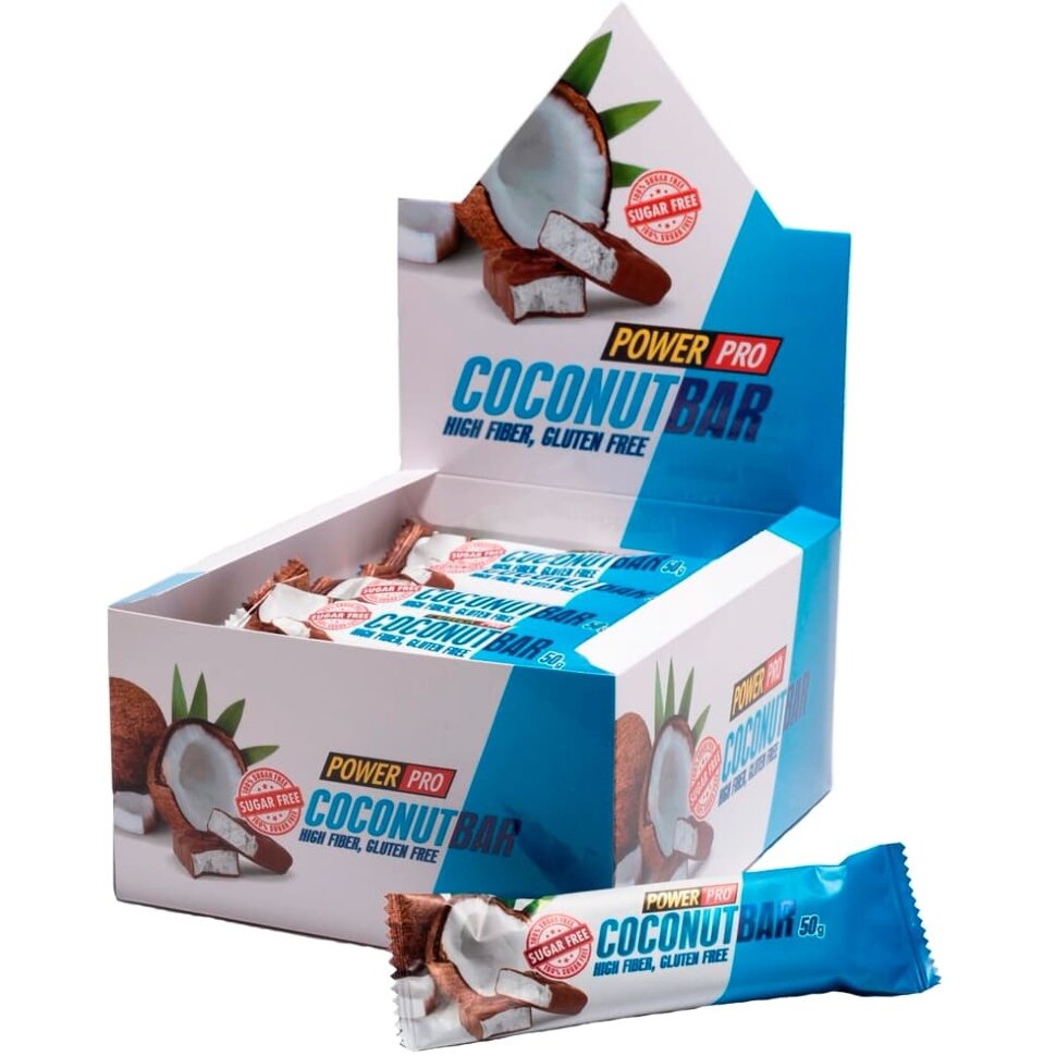 картинка Power Pro Coconut Bar, 50 г от интернет-магазин спортивного питания ВИТАМИНПРО.РФ