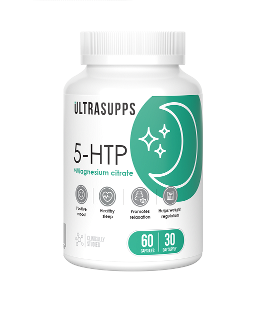 картинка UltraSupps 5-HTP, 60 капс от интернет-магазин спортивного питания ВИТАМИНПРО.РФ