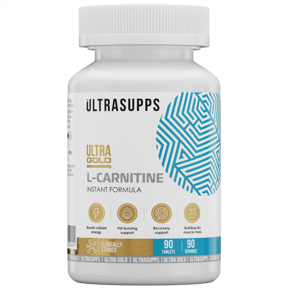 картинка UltraSupps Ultra Gold L-Carnitine, 90 таб от интернет-магазин спортивного питания ВИТАМИНПРО.РФ